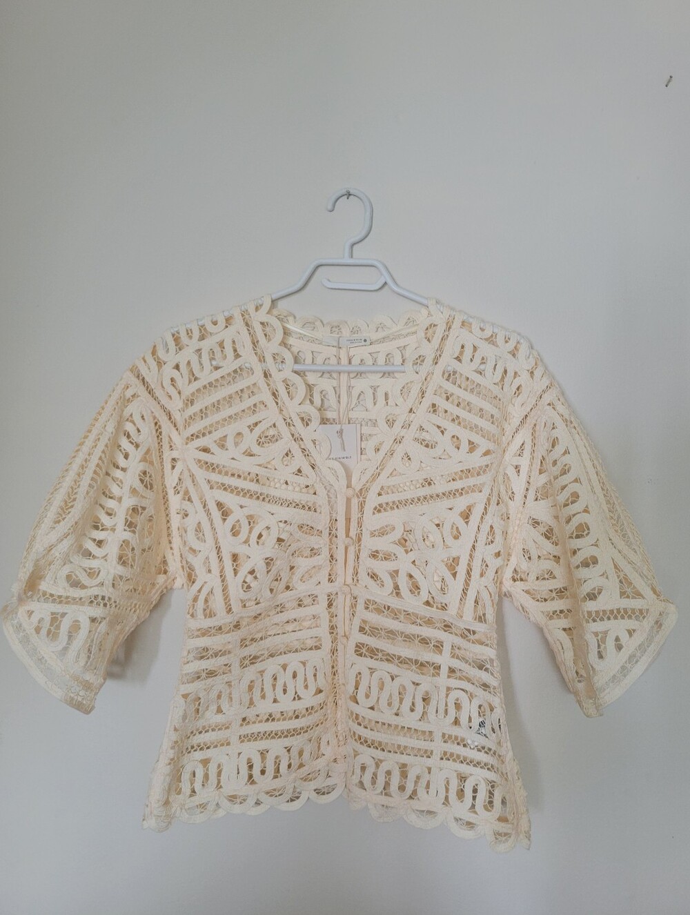 ZARA CROCHET TOP CREAM NWT SIZE M - Picture 16 of 16
